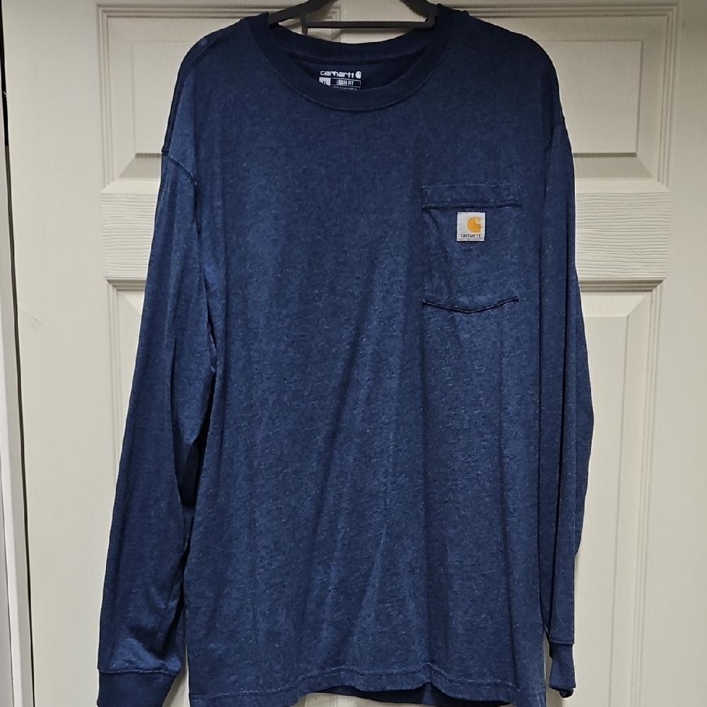 Carhartt Navy Long Sleeve Tee